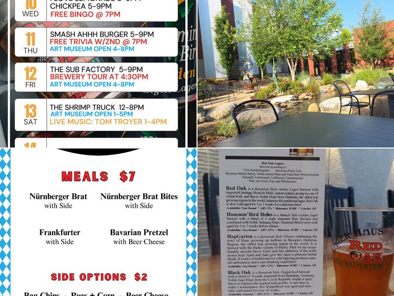 Red Oak Lager Haus & Biergarten Menu