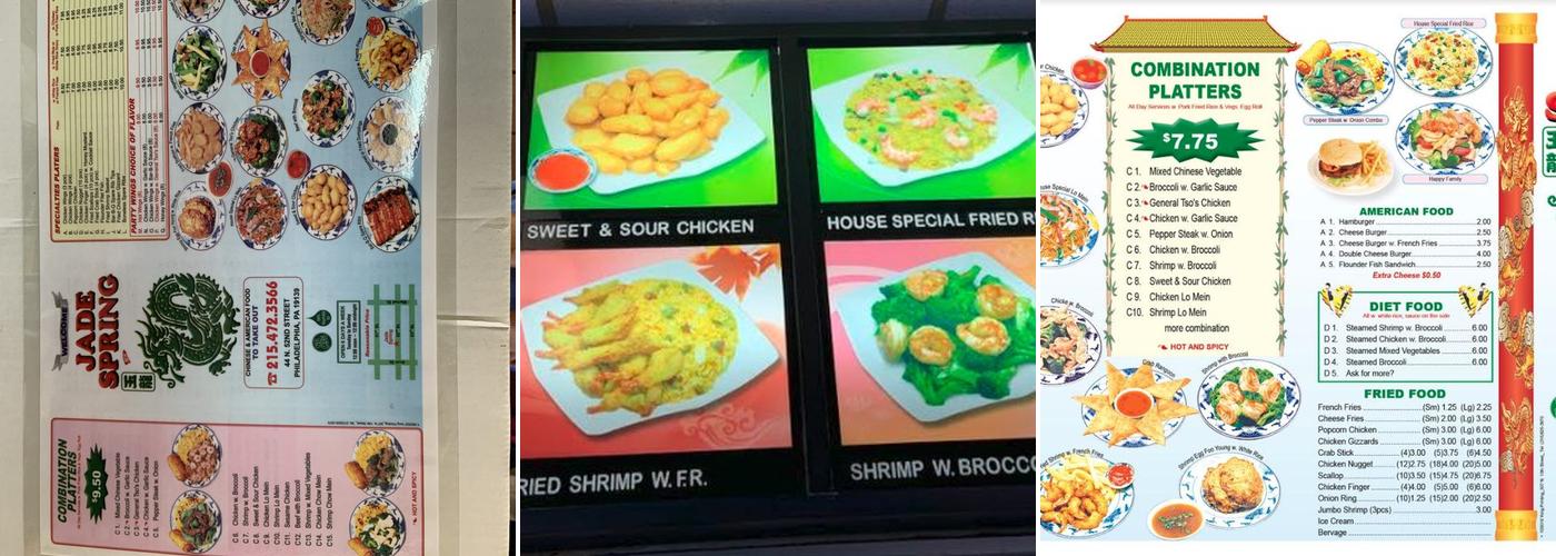 Jade Spring Chinese Food Menu