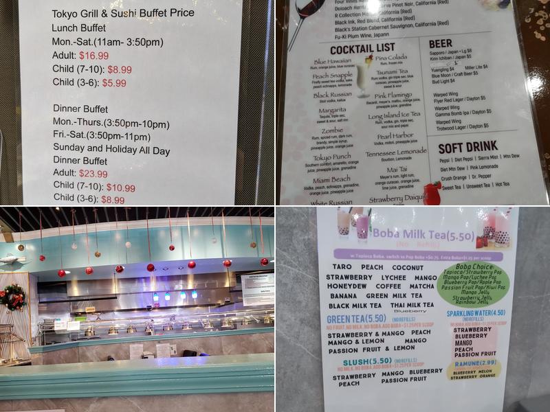 Tokyo Grill & Sushi Buffet Menu