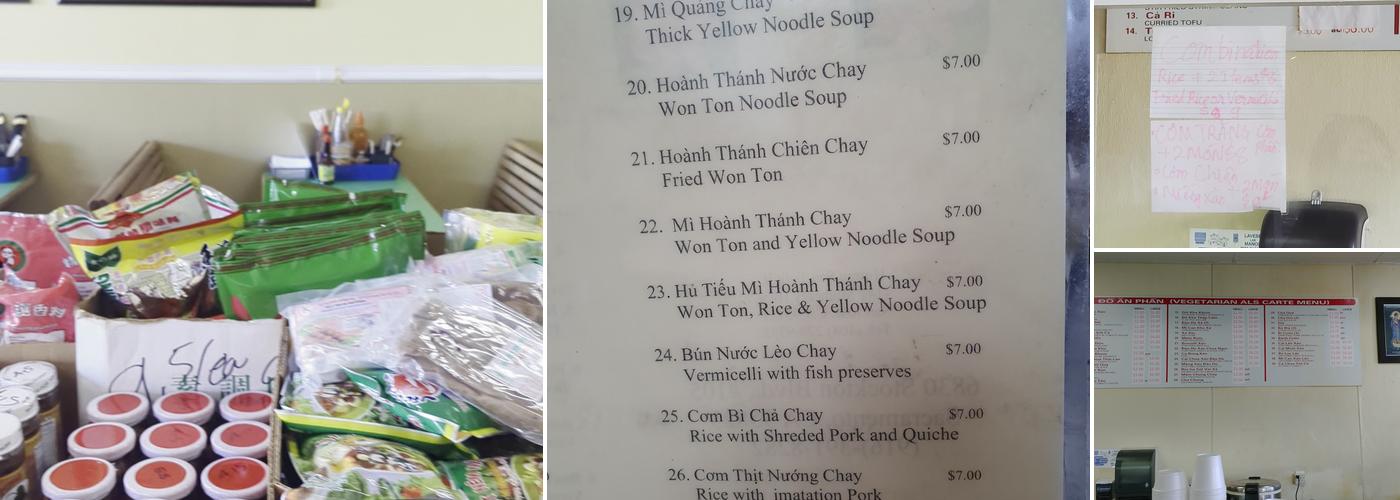 Hương Sen Tofu Menu