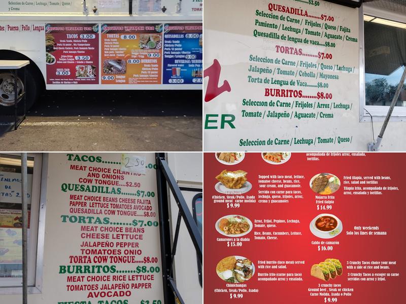 Taquitos Uruapan USA. Mexican Taco Stand Menu
