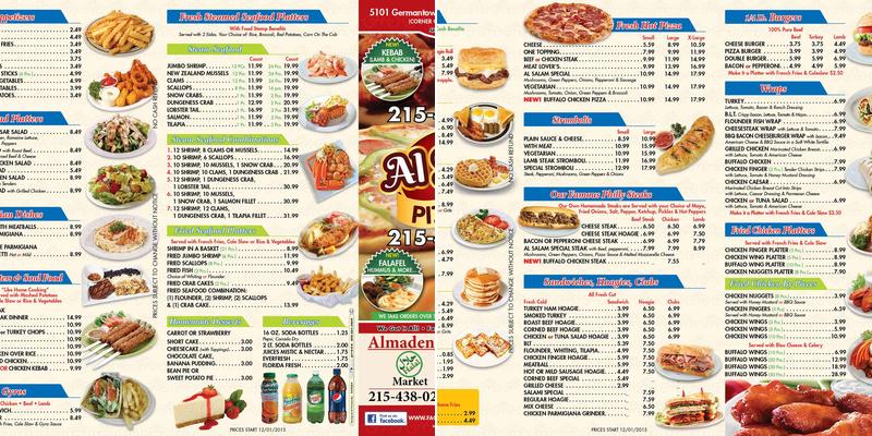 AlSalam Pizza Menu
