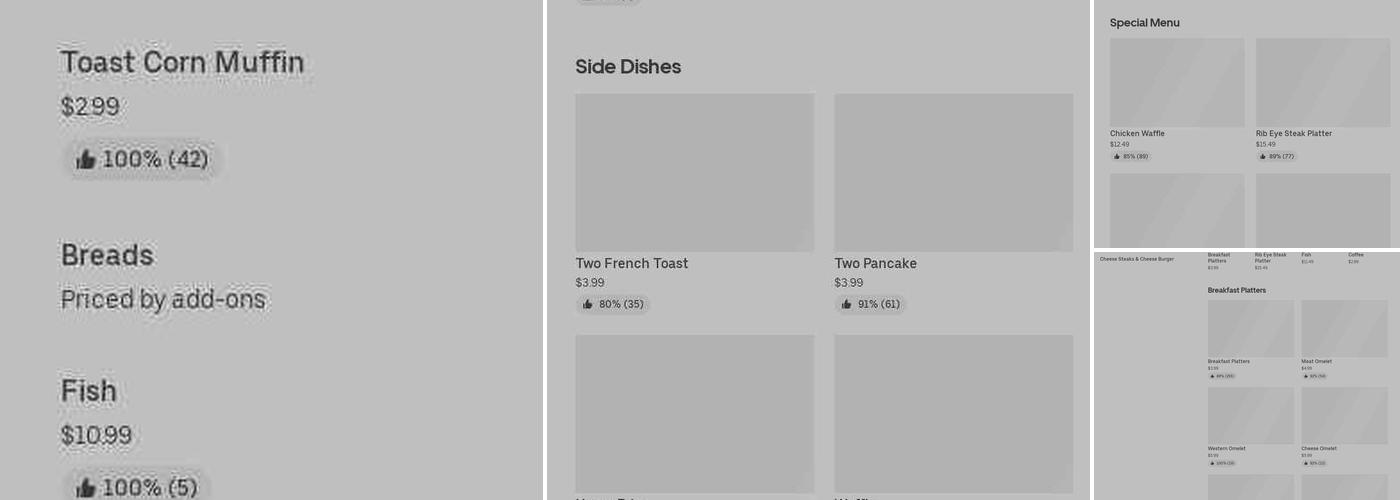 Colonial Cafeteria Menu