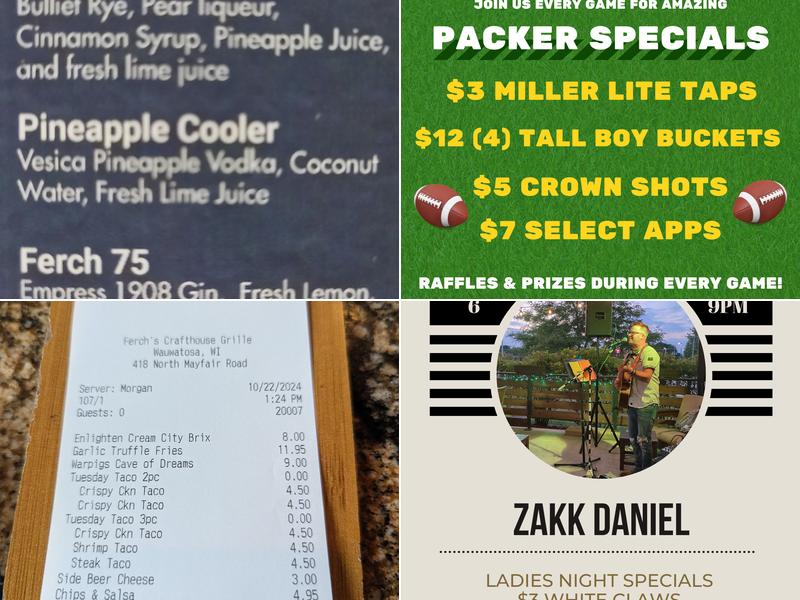 Ferch's Crafthouse Grille Menu