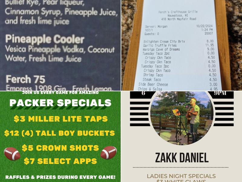 Ferch's Crafthouse Grille Menu