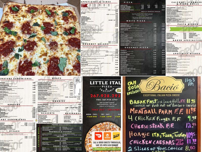 Little Italy Pizza & Trattoria Menu