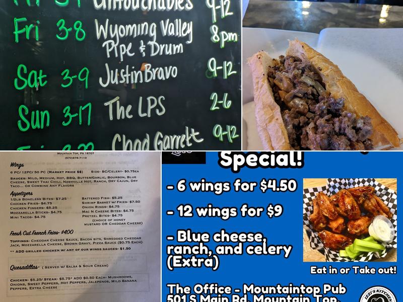 The Office - Mountaintop Pub Menu