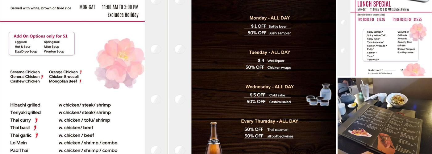 M Fresh Asian Fusion Menu