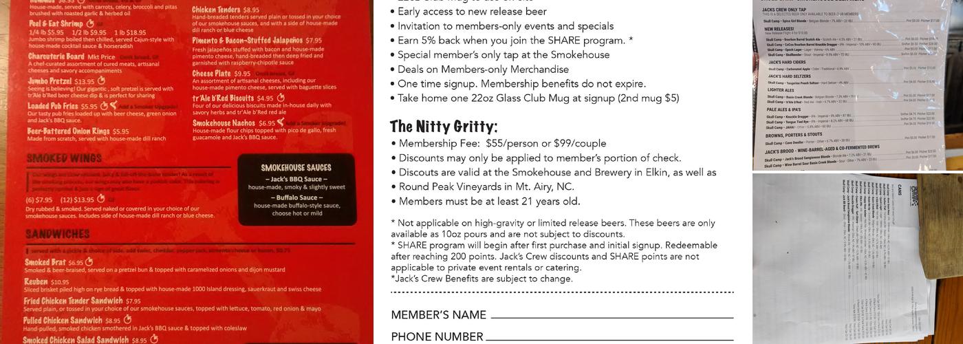 Round Peak Cider Menu