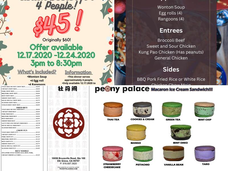 Peony Palace Menu