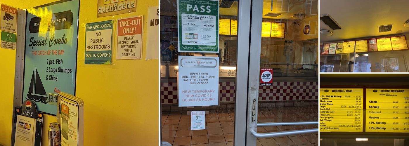 H Salt Fish & Chips Menu