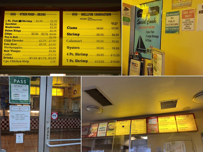 H Salt Fish & Chips Menu