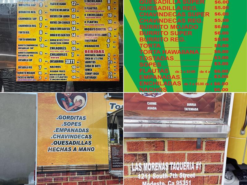 Las Morenas Taqueria Menu