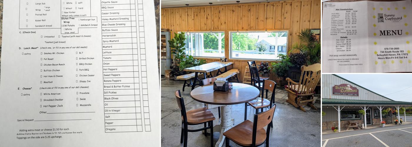 Sunny Cupboard Menu