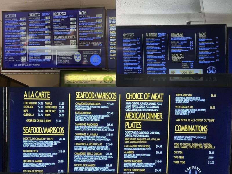 Ice cream/Taquería Los Dos Gallos Menu