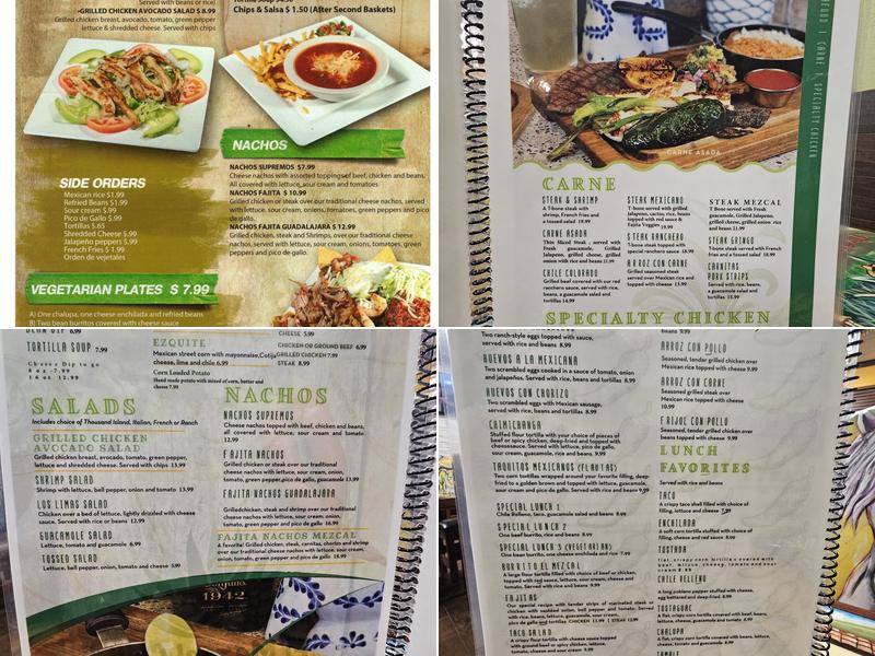 El Mezcal Grill Menu