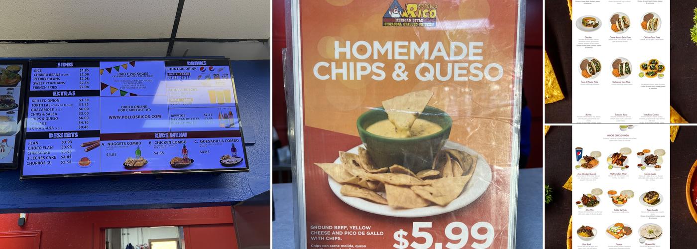 El Pollo Rico #2 Menu
