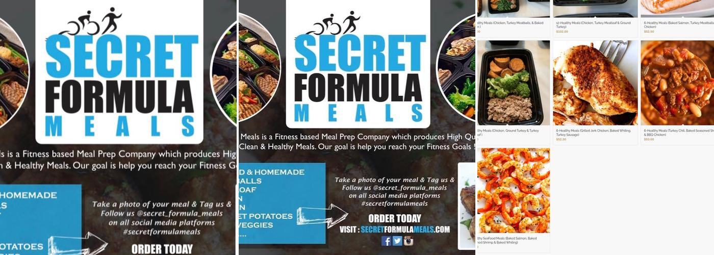 Secret Formula Meals Menu