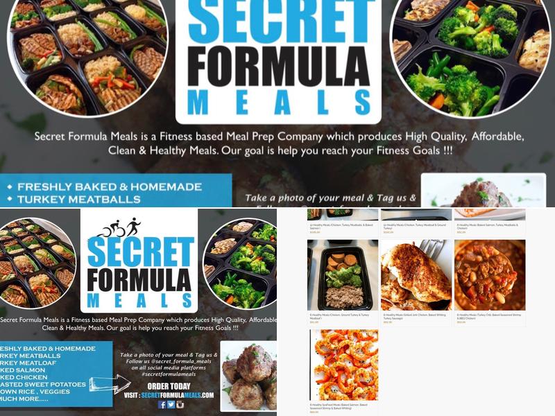Secret Formula Meals Menu