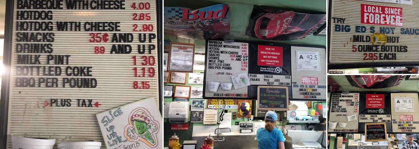 Pulliam hotdogs Menu