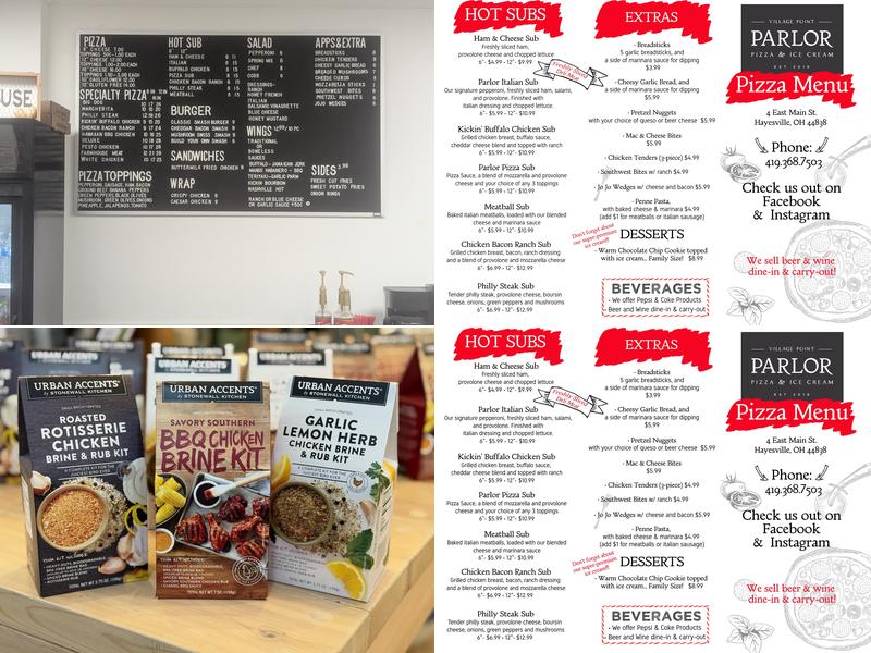 Village Point Parlor Menu