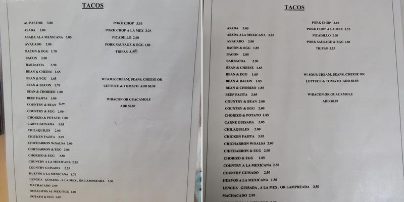 Daniel's Cafe Menu