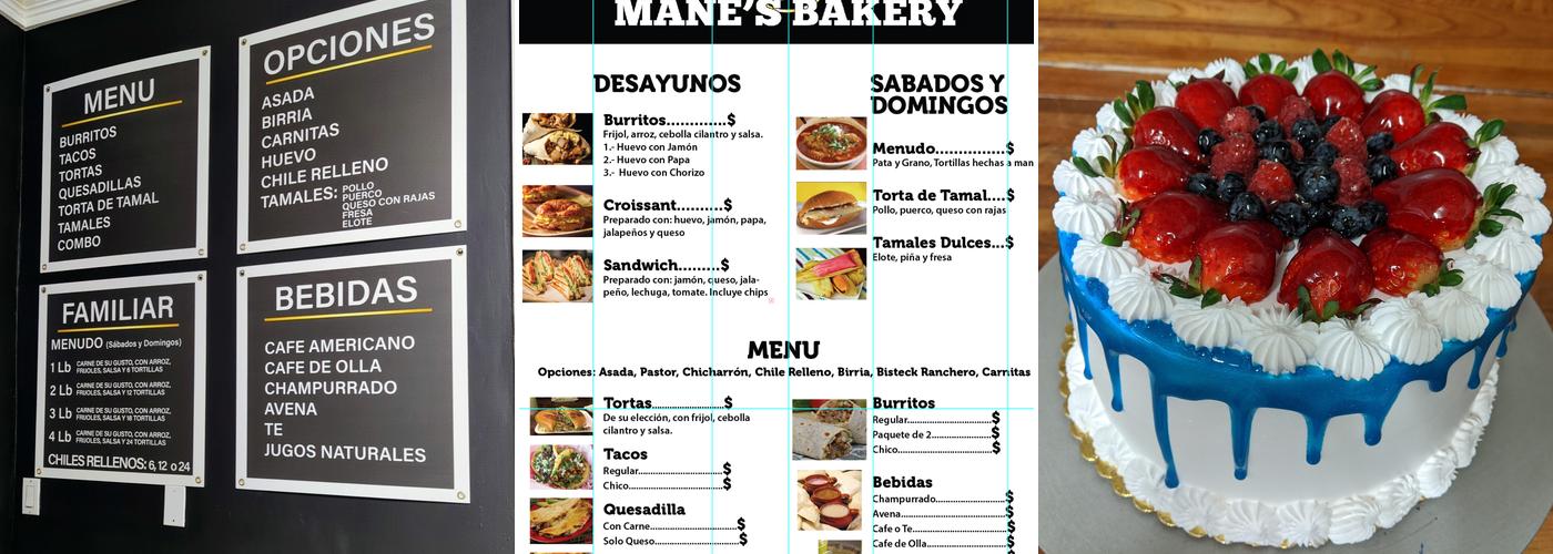 MANE'S BAKERY Menu