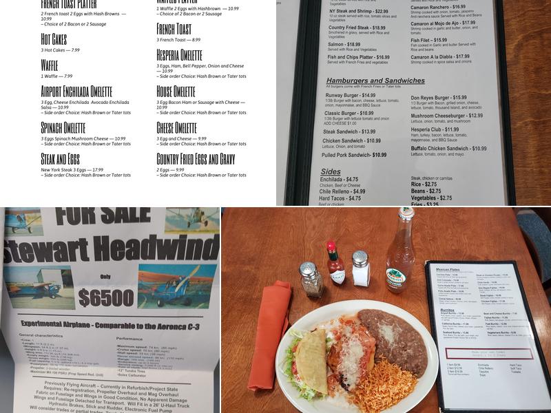 Don Reyes Airport Cafe Menu