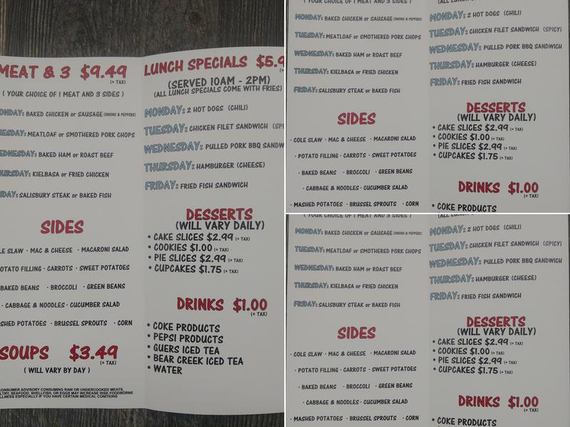 Nicki's Eats & Sweets Menu