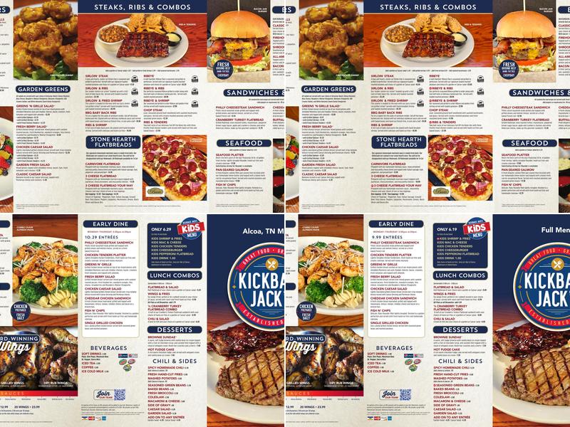 Kickback Jack's Winston - Salem Menu