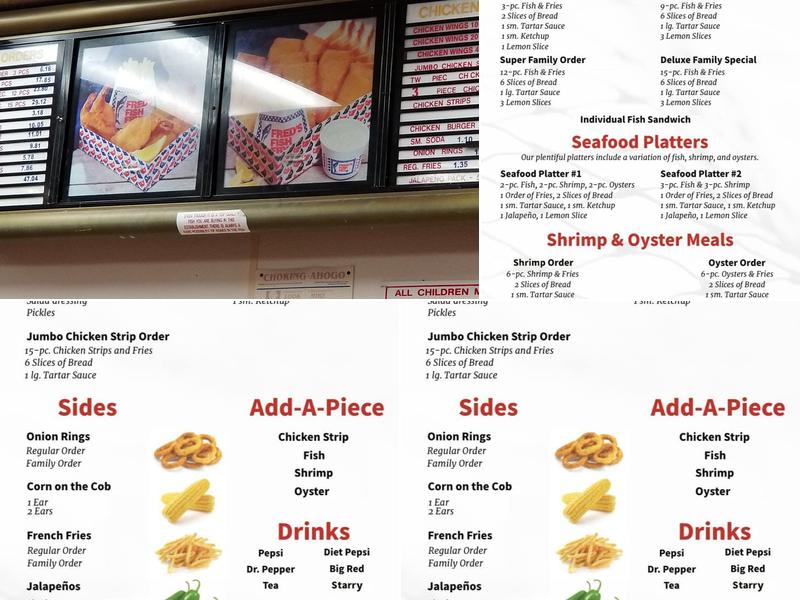 Fred's Fish Fry Menu