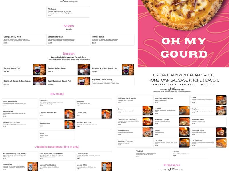 Sauced Menu