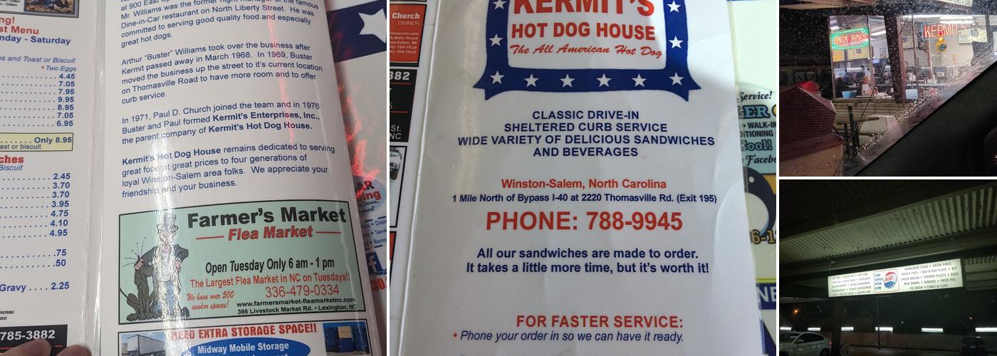 Kermit's Hot Dog House Menu