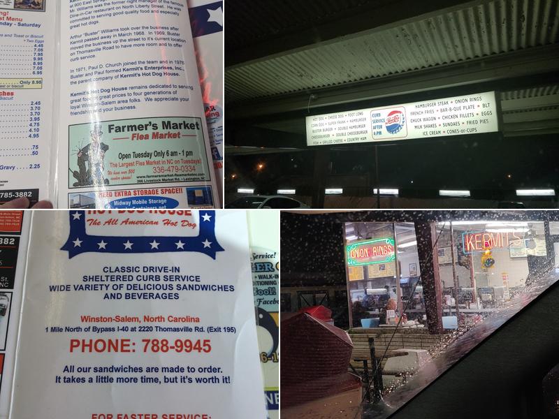 Kermit's Hot Dog House Menu