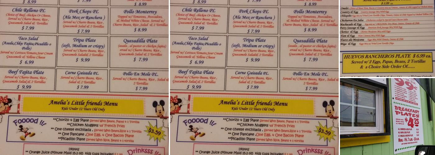 Casa Chacon Menu