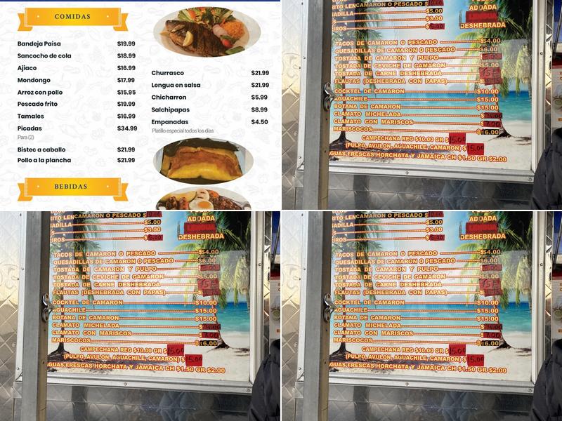 Sabor De Mi Tierra Menu