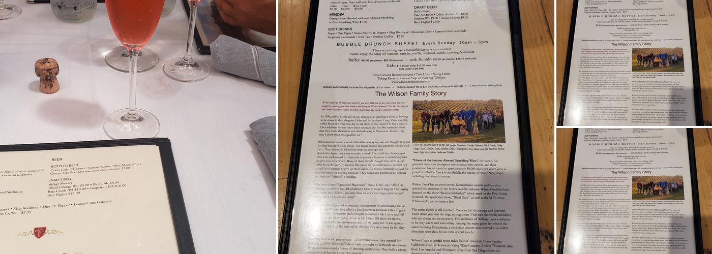 Creekside Grille Menu