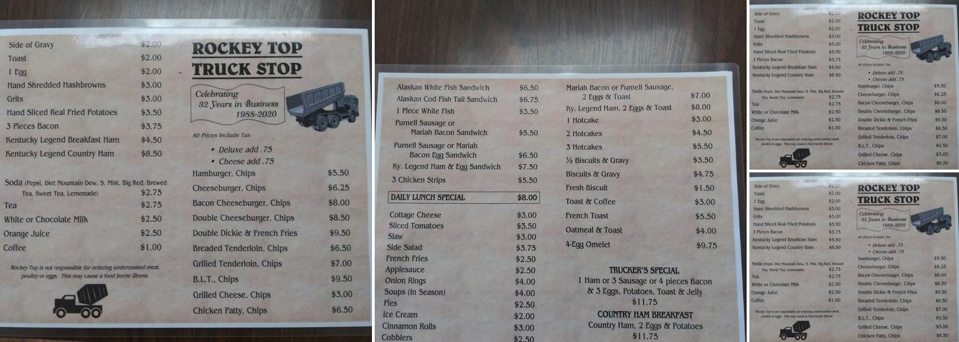 Rockey Top Menu
