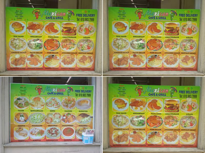 Mexican cafe and grill Menu