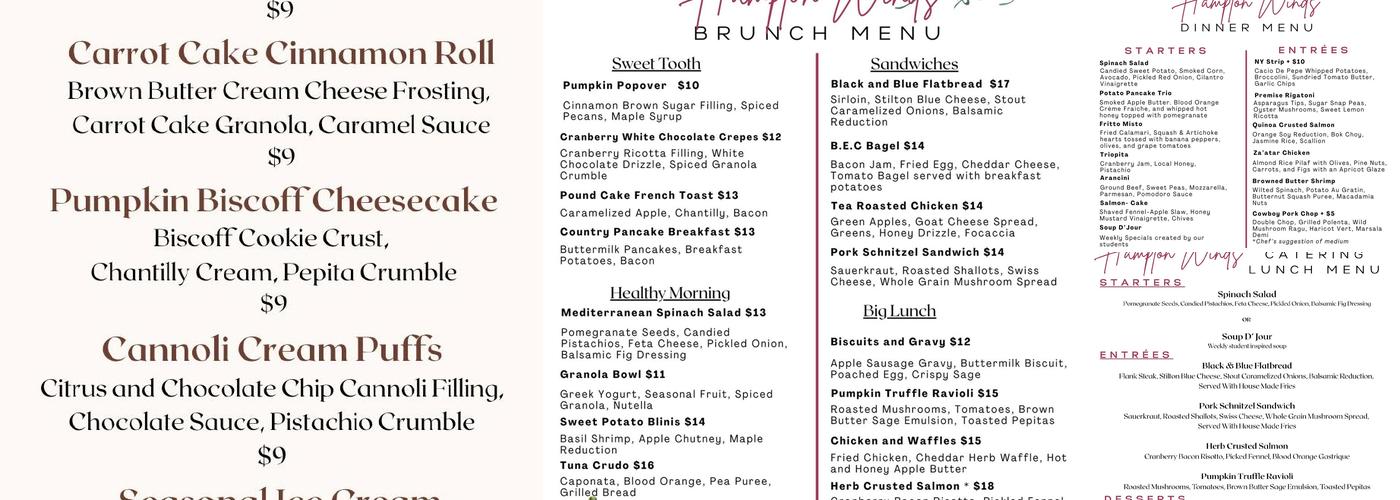 Hampton Winds Menu