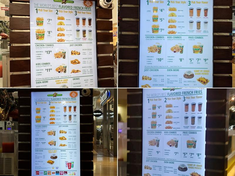 Potato Corner Menu