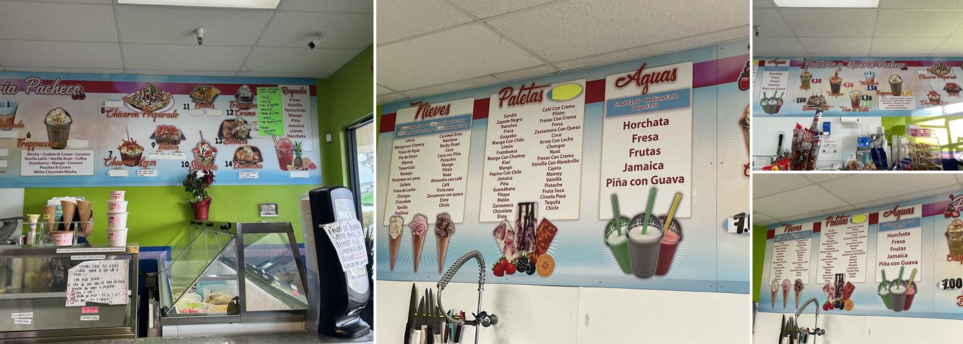 Pacheco's Menu