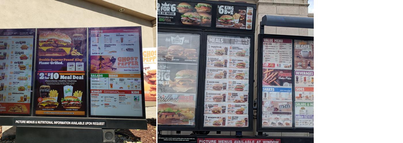 Burger King Menu