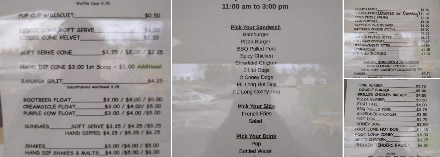 Gracie's Menu