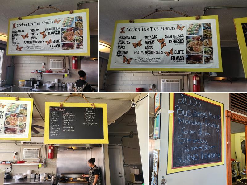 Cocina Las Tres Marias Menu