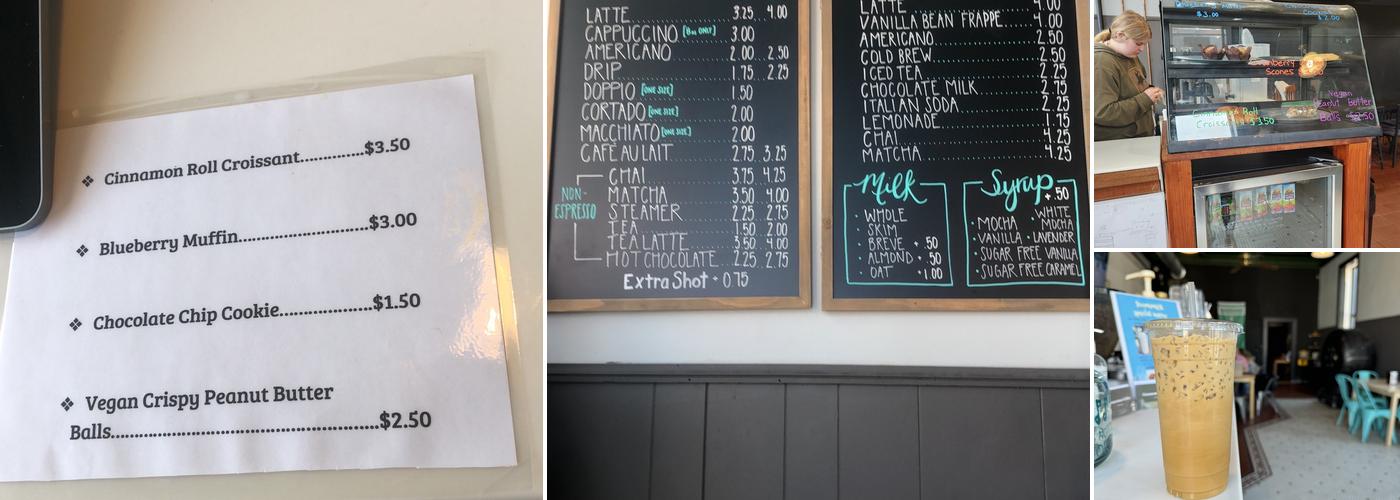 Cornerstone Coffee Menu