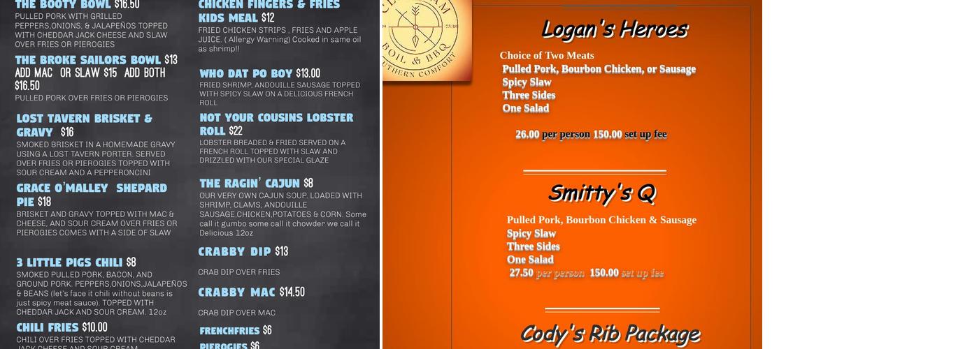clam jam bbq Menu