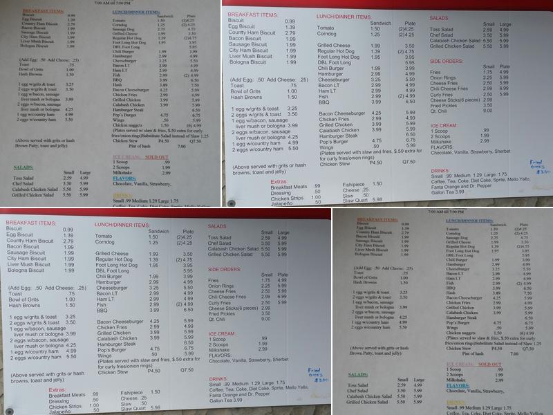 Ham’s Grill & Grocery Menu