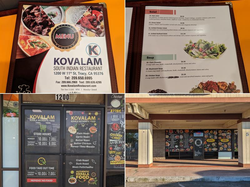 Kovalam Restaurant Menu