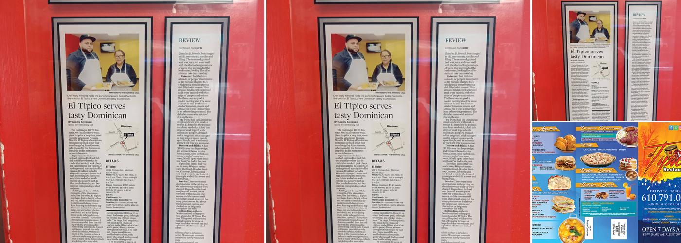 El Tipico Restaurant Menu